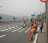 重庆公路划线，边缘线画线，中心黄线施工