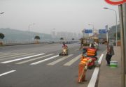 重庆公路划线，边缘线画线，中心黄线施工